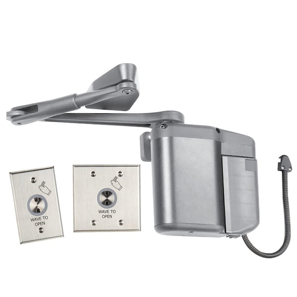 Kit Includes ADAEZ Pro Door Operato, Wave-To-Open Touchless Wall Switch, Aluminum Cover